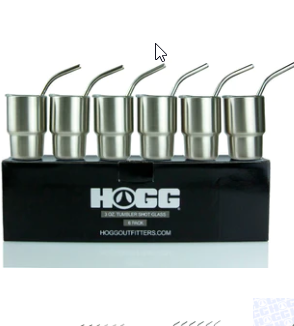 3 oz. Tumbler Shot Glass w/Lid and Straw (Six Pack Shot Glasses)